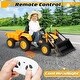 preview thumbnail 5 of 6, EROMMY Electric Excavator Ride-On Toy with Remote Control, Horn, Lights, Music Player, and Safety Belt
