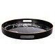 A&B Home Quinn Black and White Marble Design Round Trays (Set of 2) - Thumbnail 5