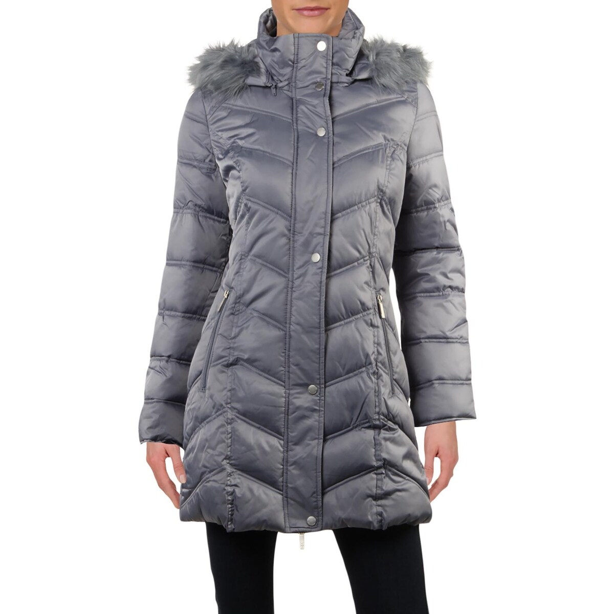 Shop Kenneth Cole New York Womens Puffer Coat Winter Cold Weather