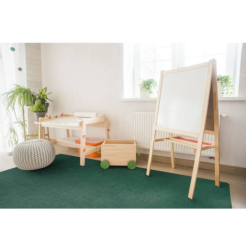 Endurance Educational Polyester Area Rug - 6' X 6' - Forest