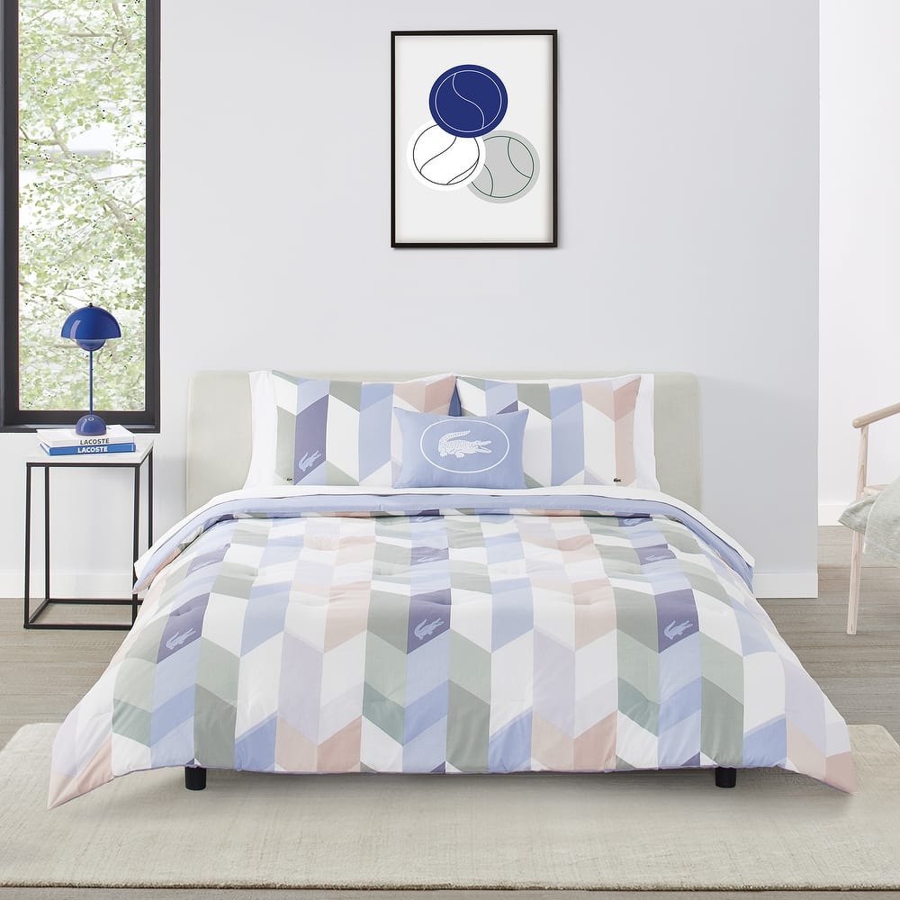 Lacoste Beaumont 4-Piece Percale Cotton Comforter Set