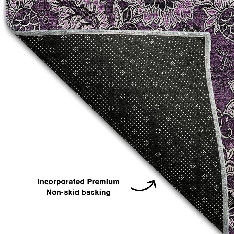 Premium Washable Super Soft Floral Mayfield Rug
