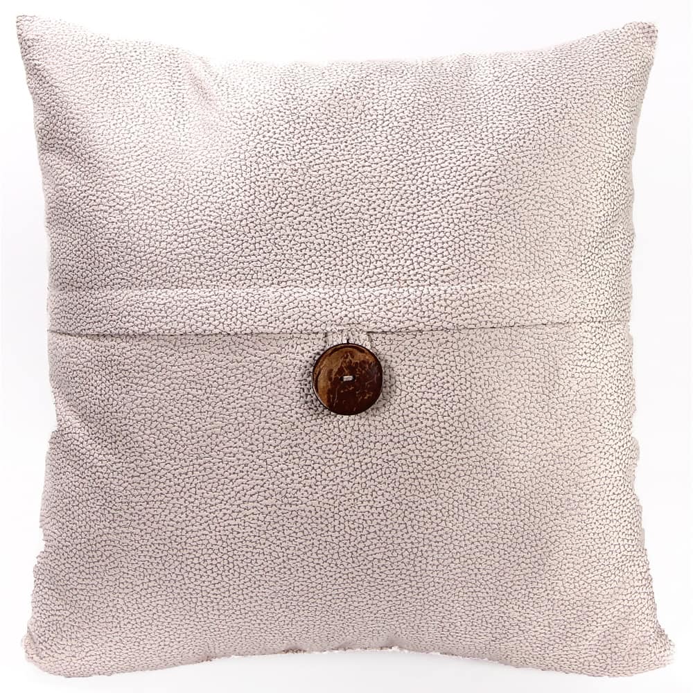 20" x 20" Solid Reversible Indoor Throw Pillow with Front Button