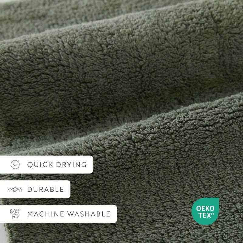 Becky Cameron 100% Cotton Reversible Solid Bath Mat