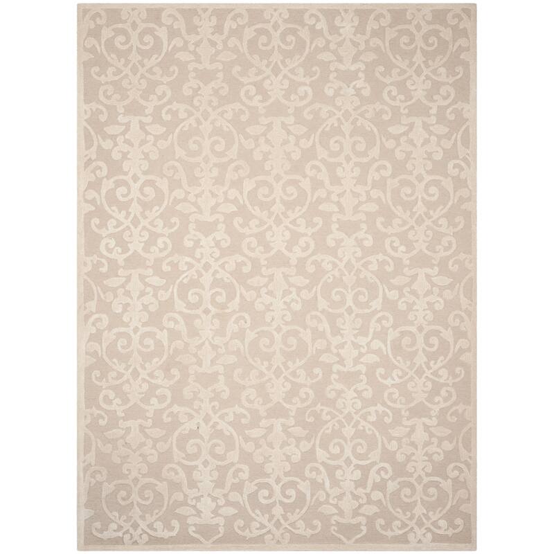 SAFAVIEH Handmade Glamour Jerka Modern Viscose Rug - 9' x 12' - Sand/Beige