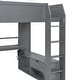 preview thumbnail 13 of 15, Full Gaming Loft Bed wDesk,Shelves,LED,Charging Station,Dark Grey