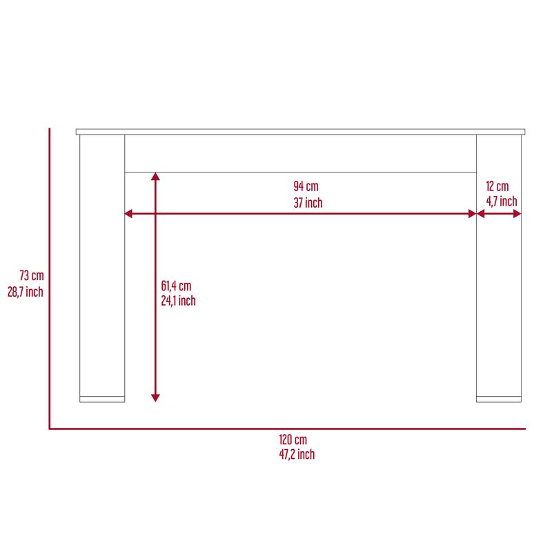 Lacey Rectangle Computer Desk Smokey Oak，High quality and durable