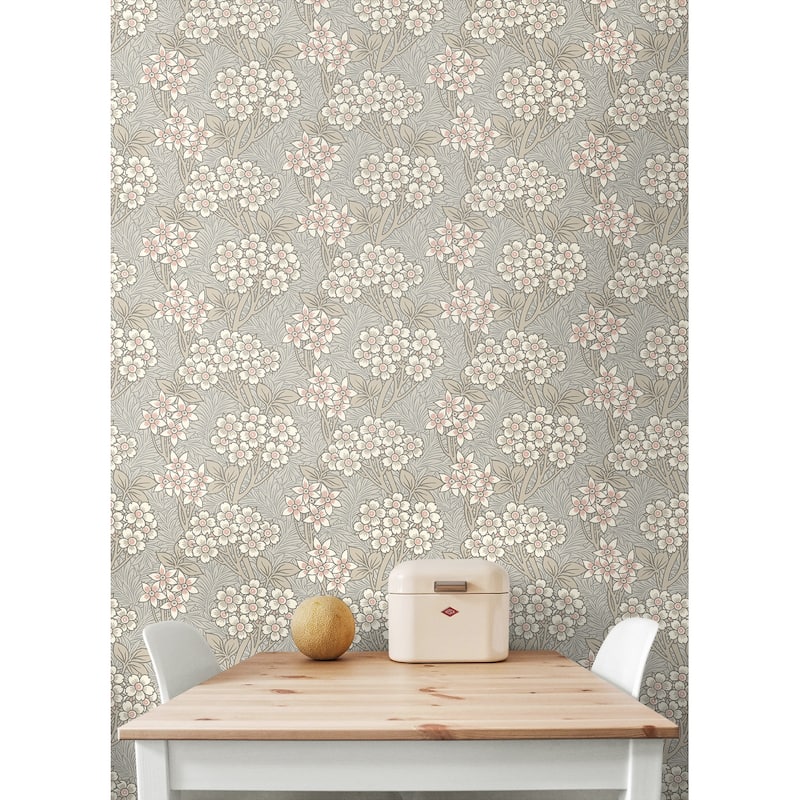 Seabrook Designs Floral Vine Nonwoven Unpasted Wallpaper