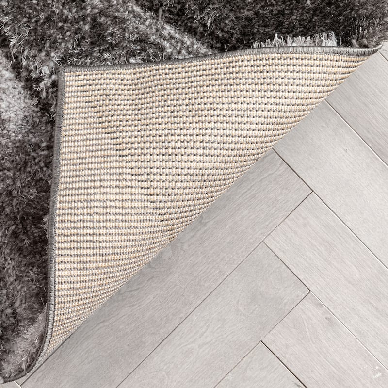Well Woven San Francisco Luz Geometric Modern Carved Shag Area Rug