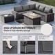 preview thumbnail 73 of 99, Outdoor Patio Furniture Set, All Weather PE Wicker Sectional Conversion Sofa set with Firepit(Optional)