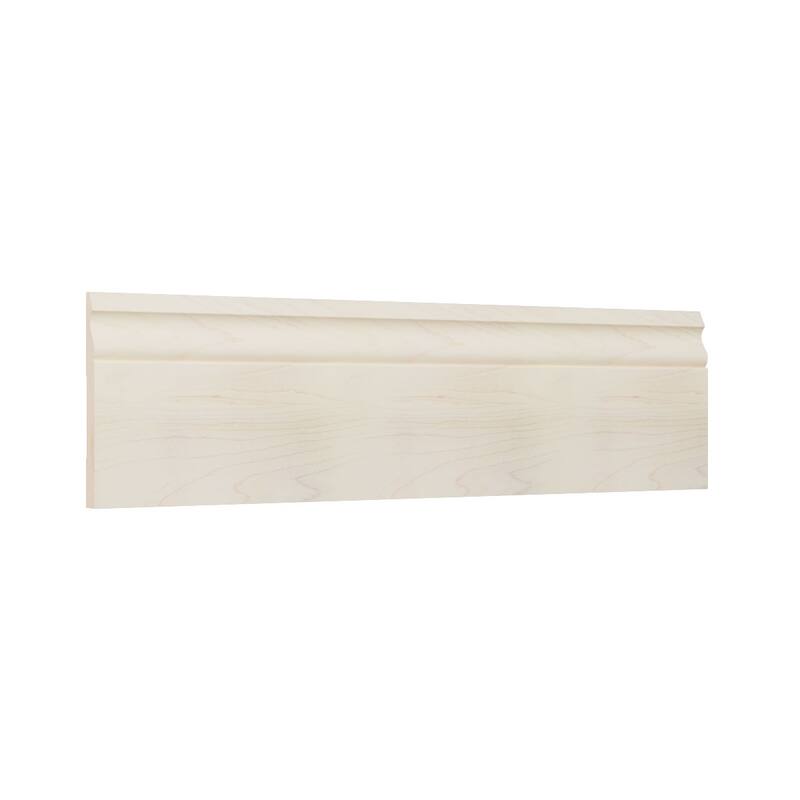 WM217: 9/16-in D x 5-1/4-in W x 96-in L Americraft Solid Hardwood Stain Grade Base Moulding