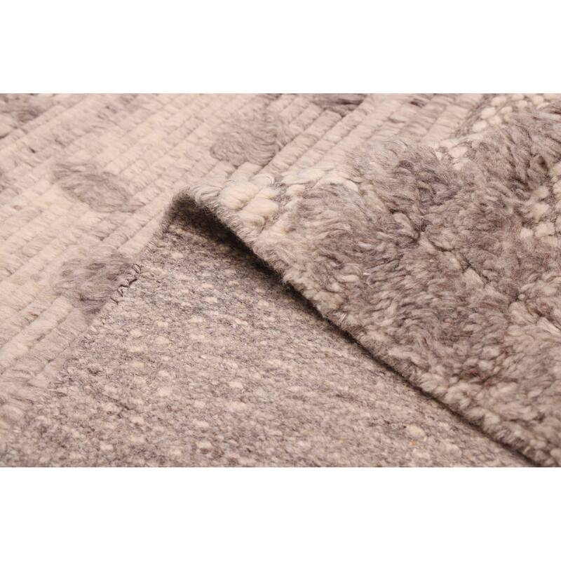 ECARPETGALLERY Hand-knotted Looma Grey Wool Rug - 8'0 x 9'10