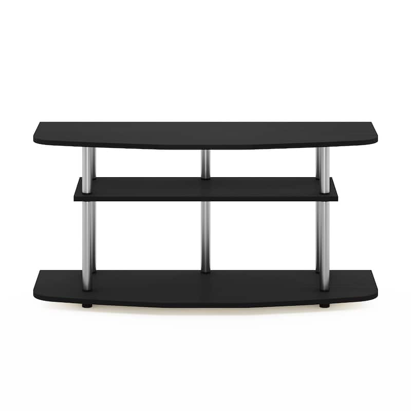 Furinno Frans Turn-N-Tube 3-Tier TV Stand for TV up to 46, Black Oak - Black Oak