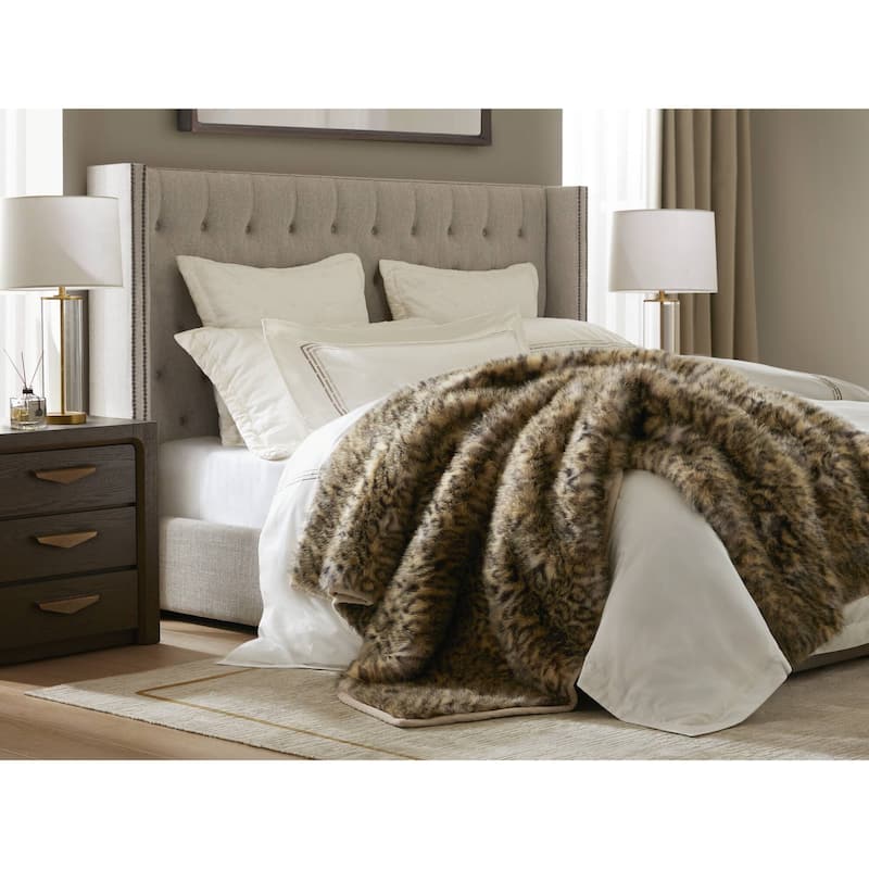 Harbor House Botswana Animal Print Faux Fur Throw Blanket