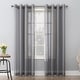 preview thumbnail 25 of 103, No. 918 Emily Voile Sheer Grommet Curtain Panel, Single Panel 59x108 - Charcoal Gray