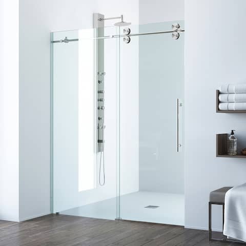 VIGO Elan Clear Adjustable Frameless Sliding Shower Door