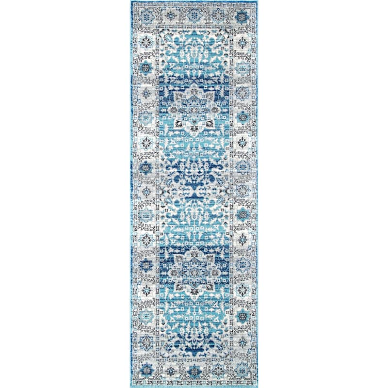 Nuloom Aqua Traditional Persian Fancy Area Rug