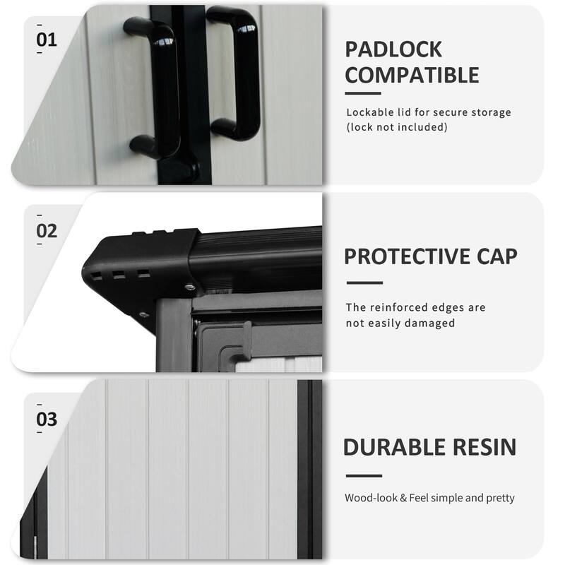 Installed 5 ft. W x 3 ft. D Plastic Shed with Lockable Doors (15 sq. ft.)