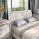 preview thumbnail 11 of 58, Furniture of America Gail Modern White Boucle Adjustable Queen-Size Platform Bed