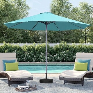 9FT Patio Umbrella Outdoor Table Umbrella(Blue) - Bed Bath & Beyond ...