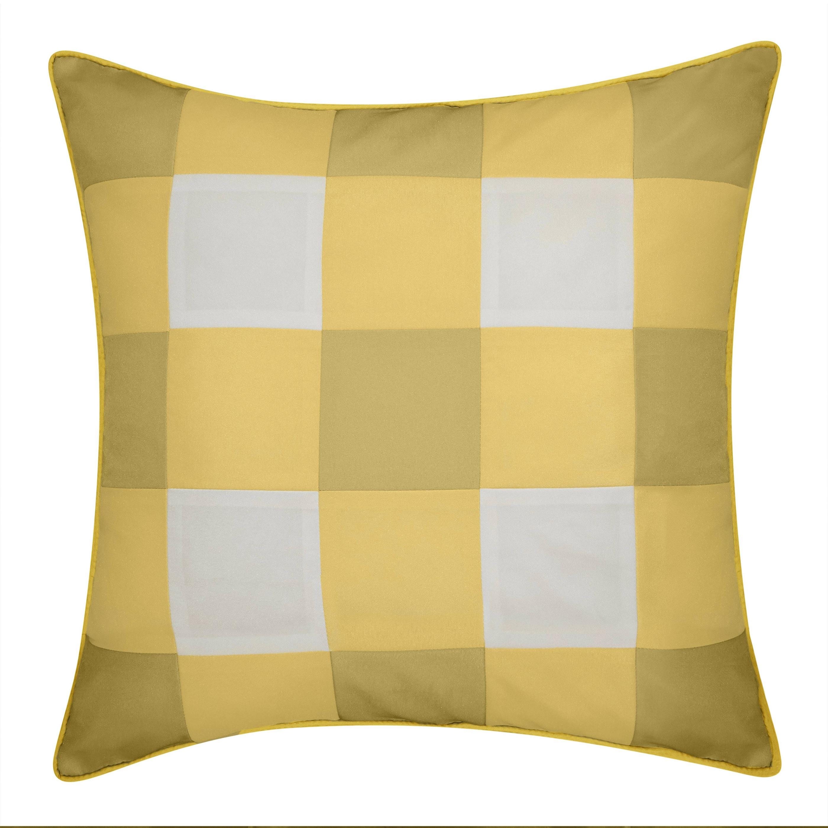 Yellow gingham 2025 pillow