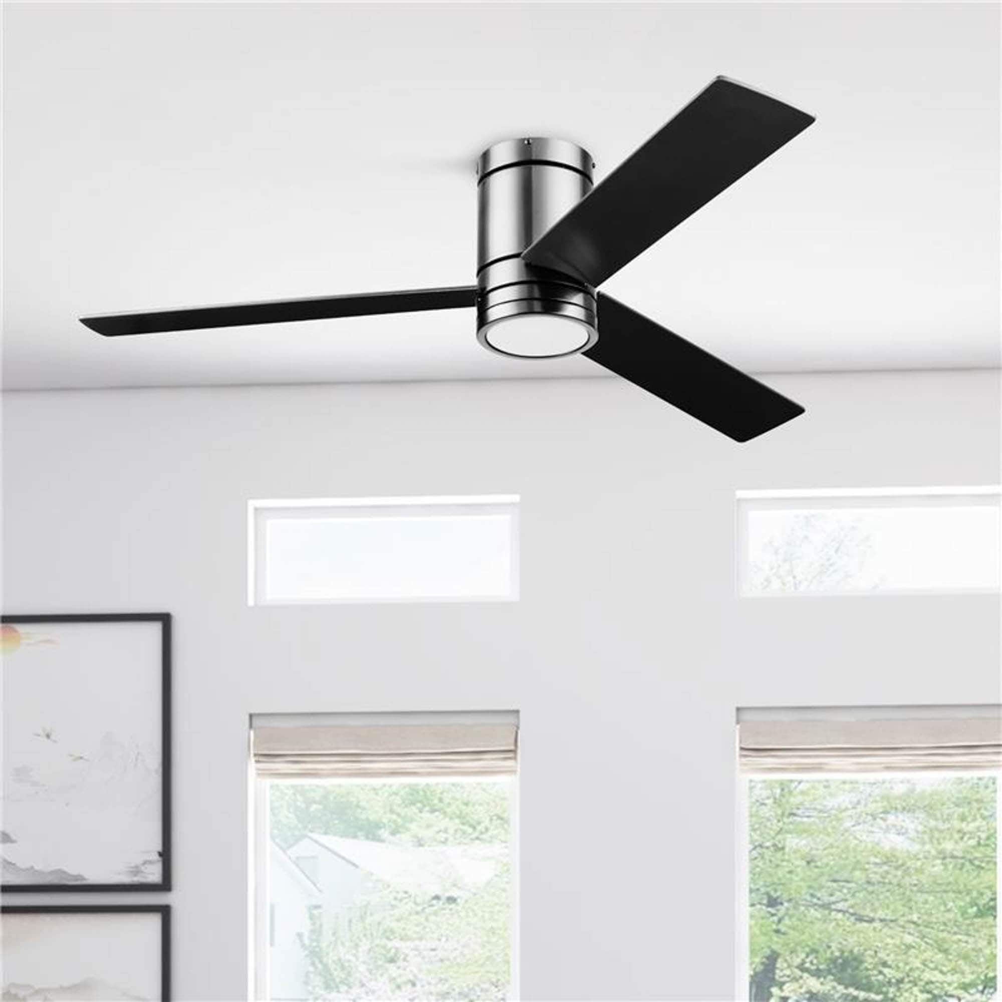 52" Prominence Home Espy Gun Metal Contemporary Indoor LED Ceiling Fan with Light, Remote Control - Gun Metal - 52