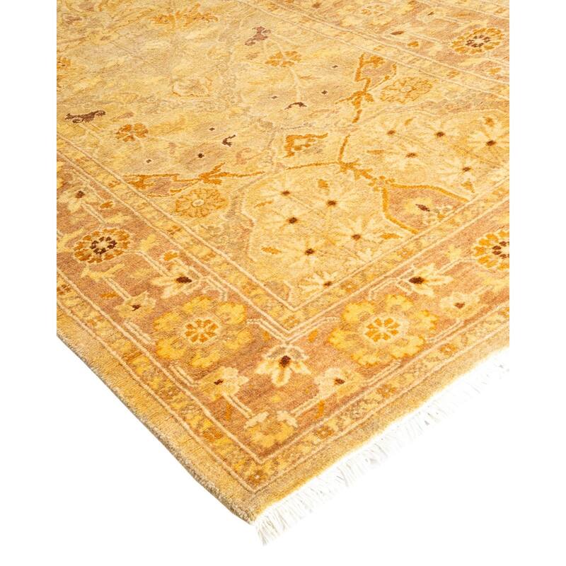 Overton Hand Knotted Wool Vintage Inspired Traditional Ottoman Beige Runner Rug - 2' 6" x 14' 4"
