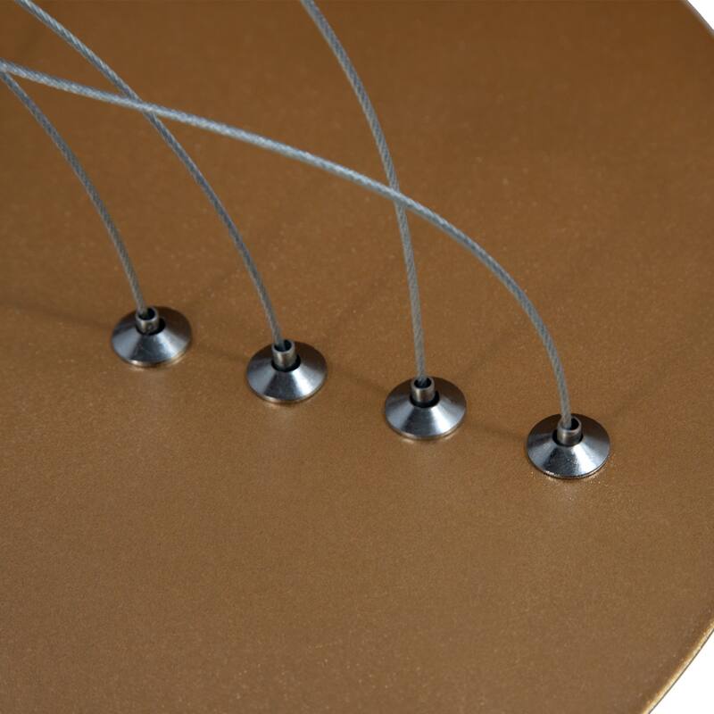 Modern Chandelier Circular Golden LED Stepless Dimming Pendant - 31.52in