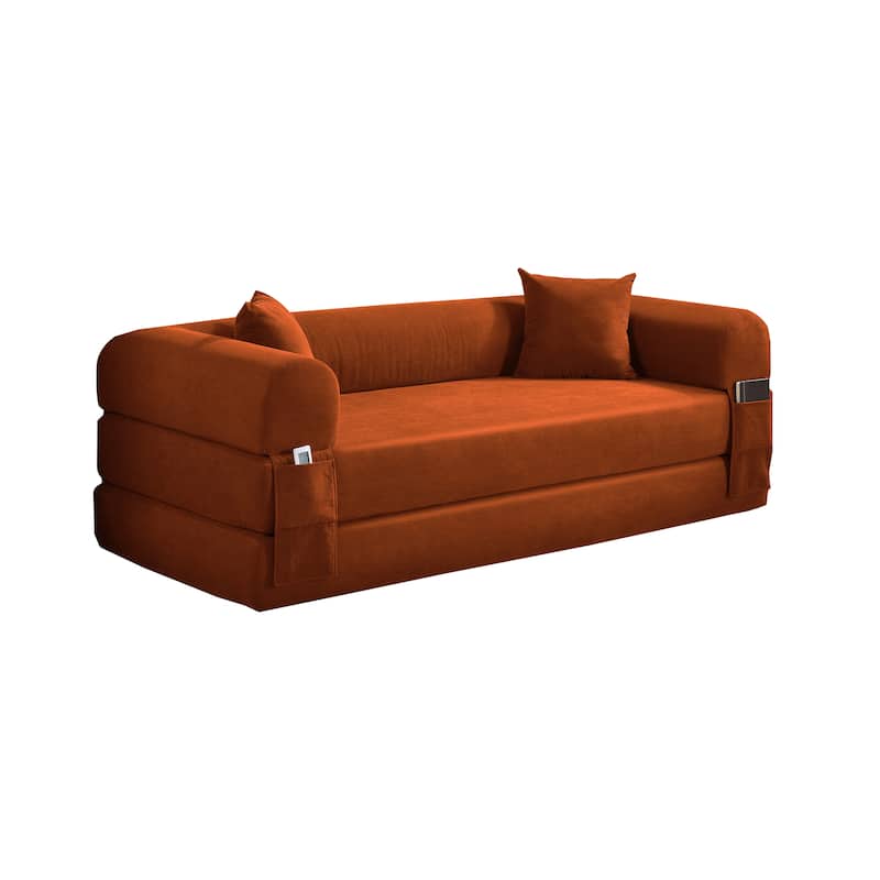 3-in-1 Convertible Sleeper Sofa with Pillows & Storage