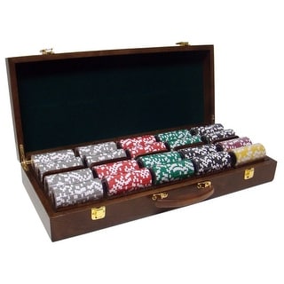500 Ct Black Diamond 14 Gram Poker Chip Set w/ Walnut Wooden Case