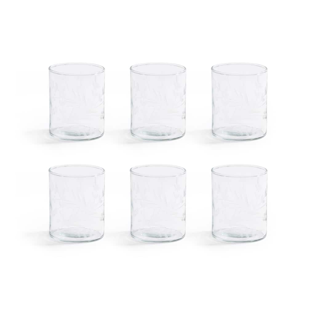 Shiraz Etched Glass Tumblers, Set of 6