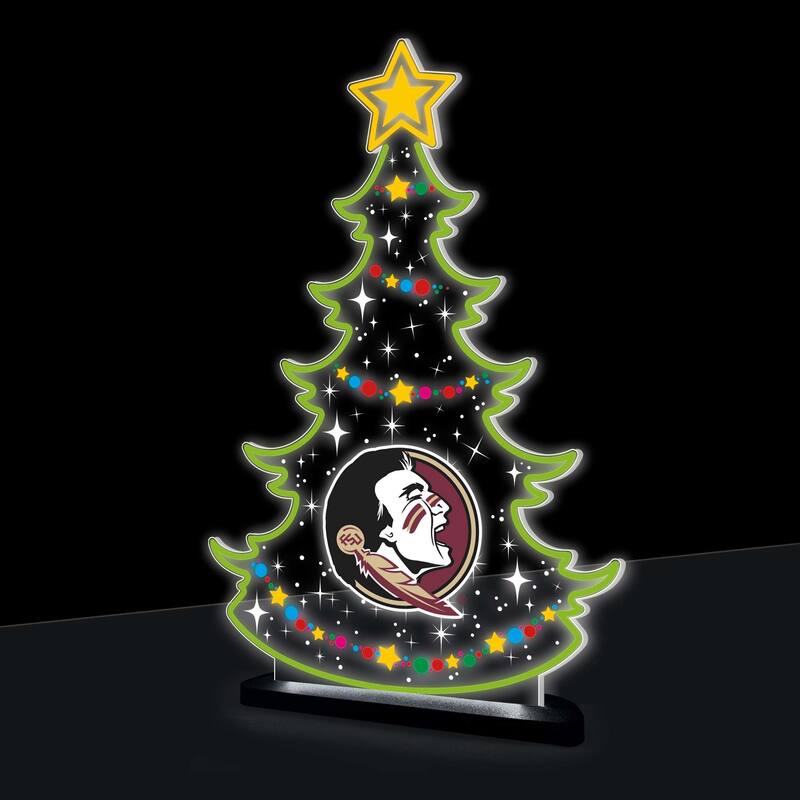 10" LED Tabletop Christmas Tree Desklite Sign, Florida State University