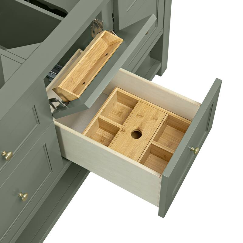 Breckenridge 60" Double Vanity, Smokey Celadon - 60D
