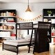 preview thumbnail 2 of 34, Versatility Galore Wooden Twin Over Full Bunk Bed with Six Drawers and Flexible Shelves,Bottom Bed with Wheels