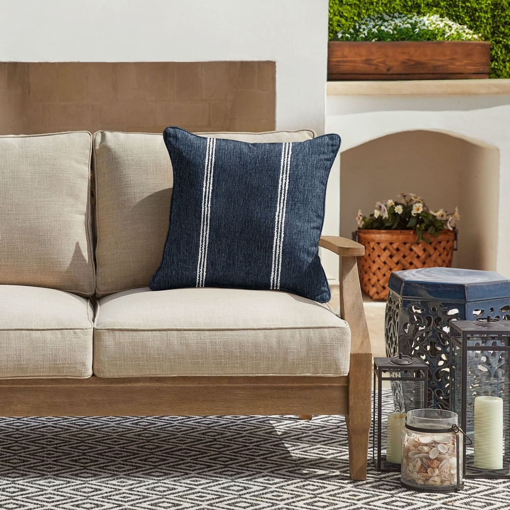 Sorra Home Sunbrella Outdoor Corded Pillow Single