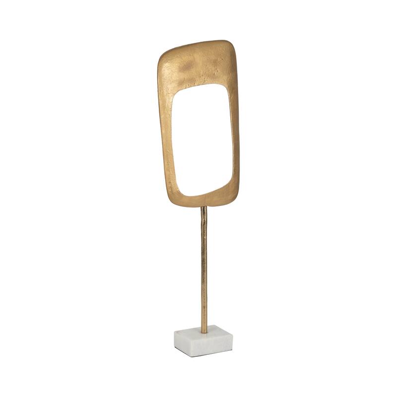 Sagebrook Home Metal/Marble, Table Top Decor Gold, Novelty, Solid Color