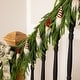 preview thumbnail 5 of 3, Plush Mini Gnomes with Knitted Hats Christmas Garland - 4.25'