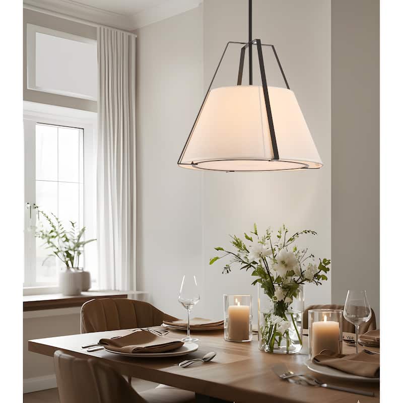 1-Light Single Pendant, Modern & Elegant Design - Black