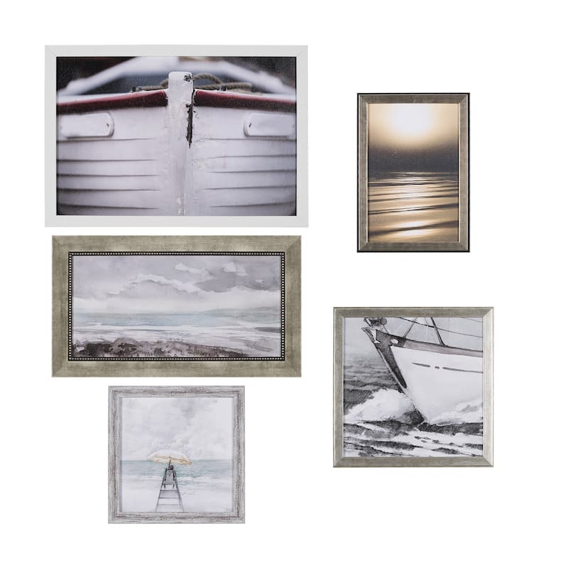 Seaside Vacation III (Set of 5) Framed Art Print