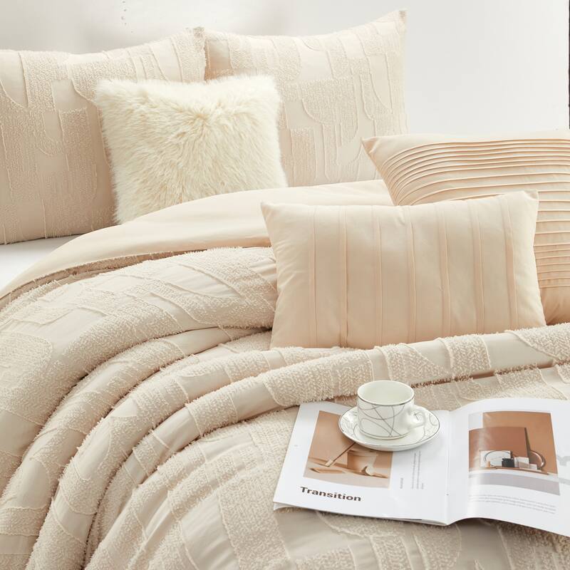 Nanshing Tate 7 Piece Textured Modern Comforter Set