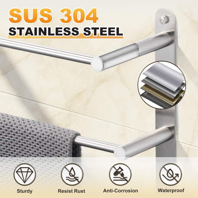 WOWOW Modern 3-Tier Wall Mounted Towel Rack