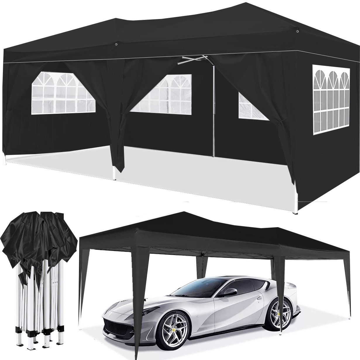 Black pop up tent cheap