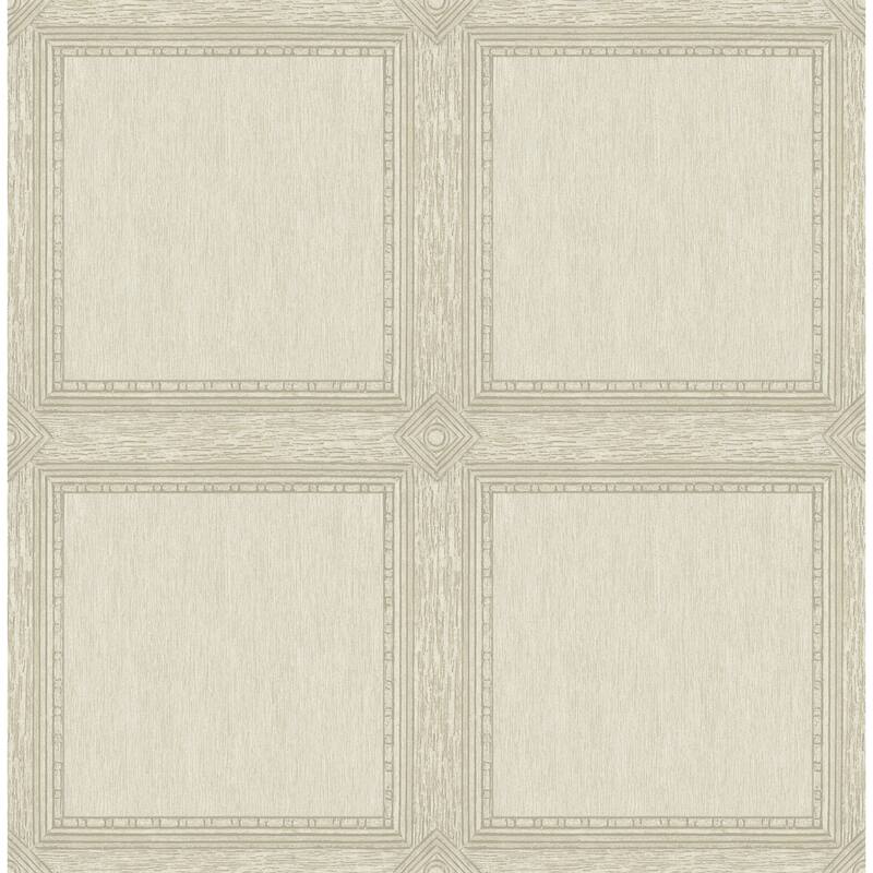 Chris Loves Julia x A-Street Prints Moorland Ivory Wood Panel Wallpaper