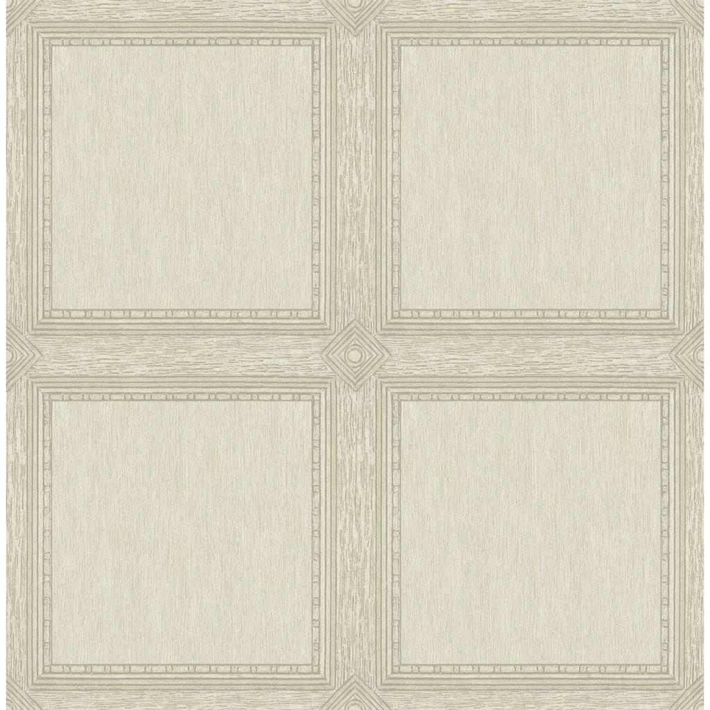 Chris Loves Julia x A-Street Prints Moorland Ivory Wood Panel Wallpaper