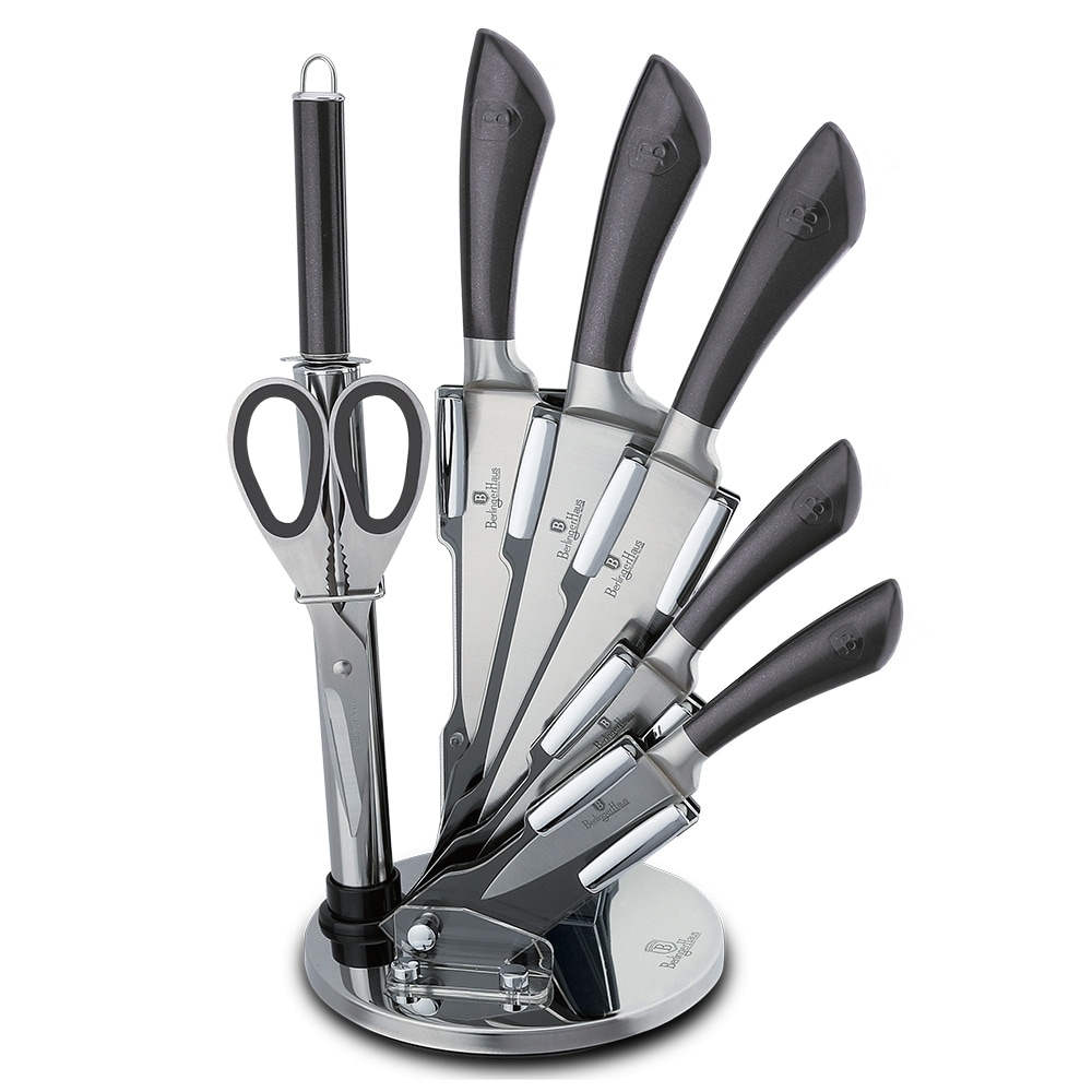 8-Piece Knife Set w/ Acrylic Stand, Carbon Collection - On Sale - Bed Bath  & Beyond - 34488178