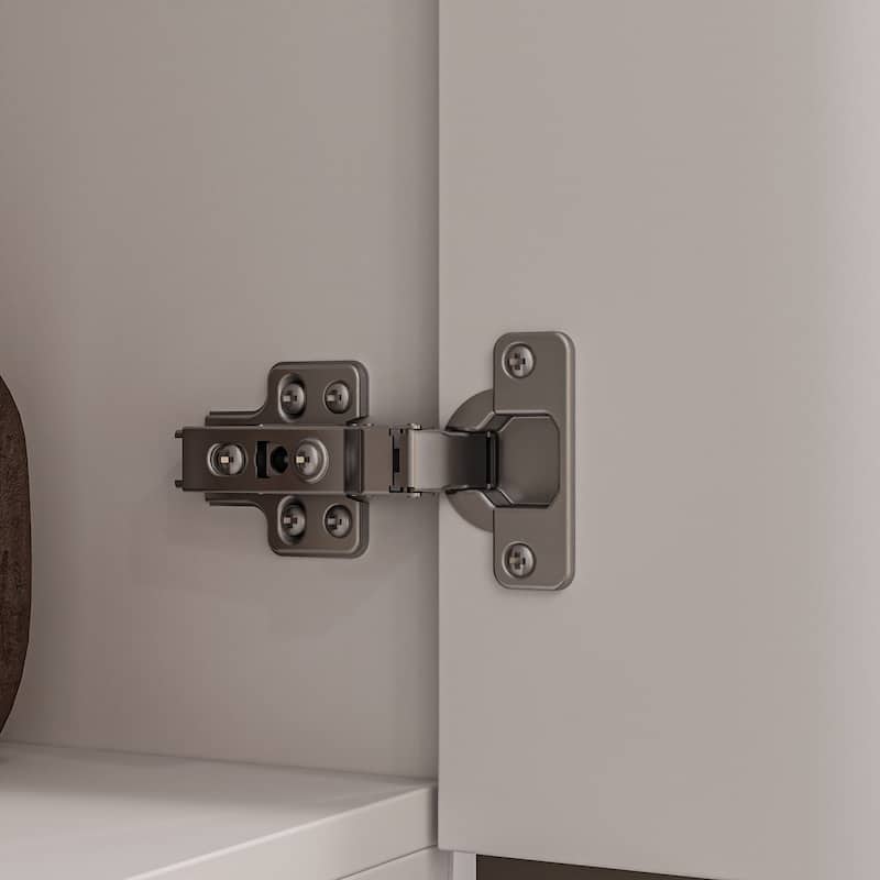 Modern White Display Cabinet Bookshelves Showcase Storage Wardrobe Organizer Cabinet