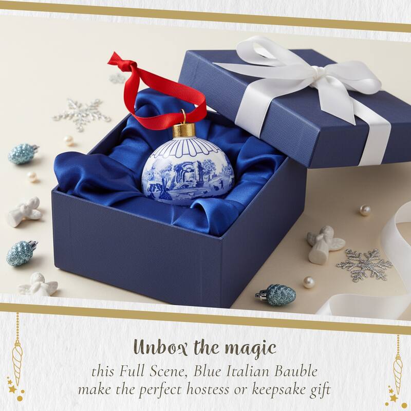 Spode Blue Italian Bauble - 2.6 Inch