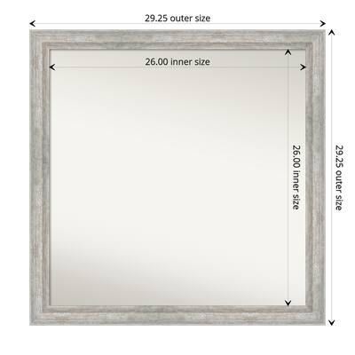 Angled Non-Beveled Wood Framed Wall Mirror