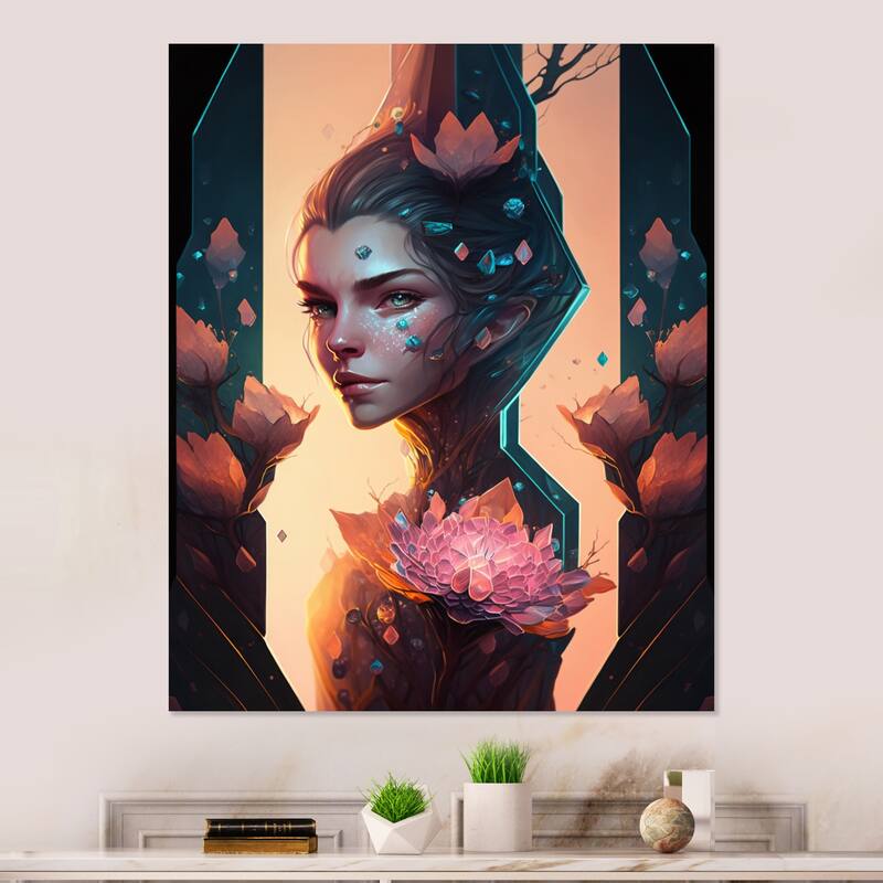 Designart 'Portrait Of Alien V' Woman Sci-Fi Metal Wall Art