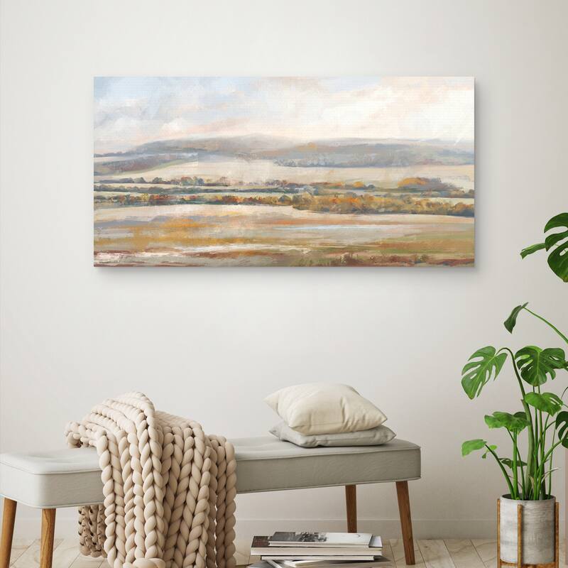 Perfected Pasture by Studio Arts Canvas Art Print - Green